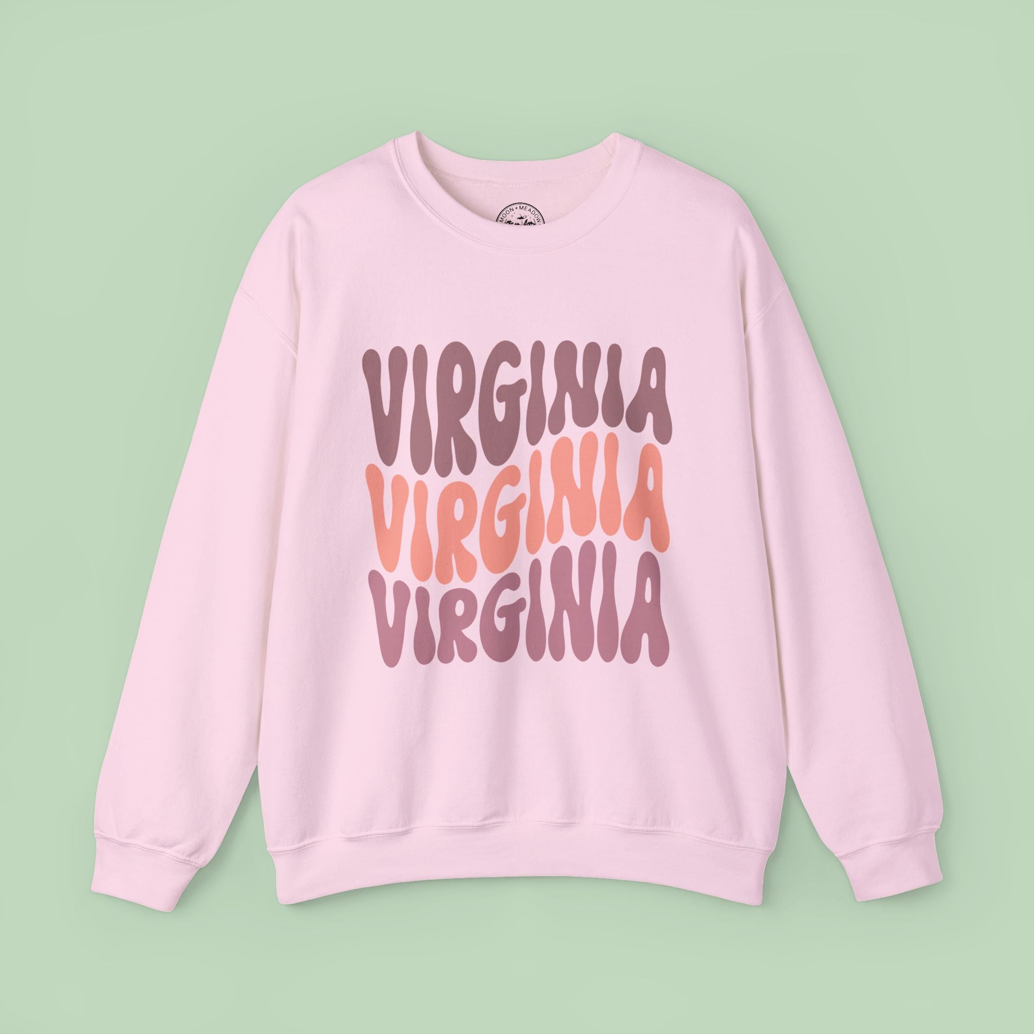 Virginia Retro Stack sweatshirt | State name vintage script crewneck